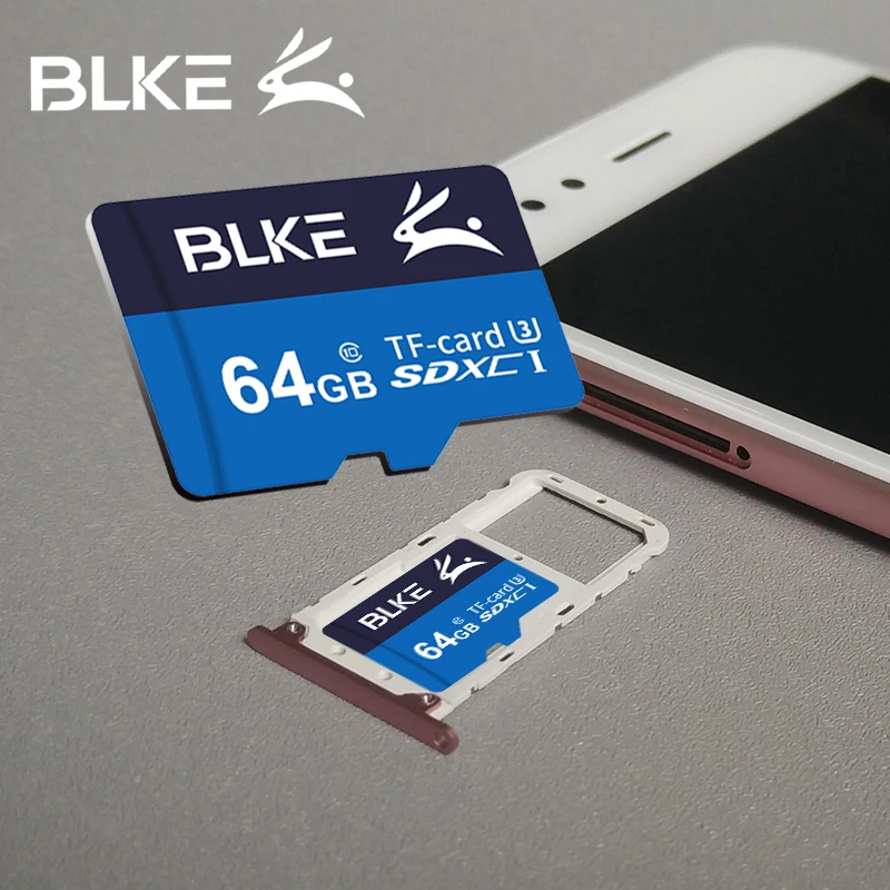 BLKE TF карта класс 10 флюоресцентная Micro SD 32 Гб 64 128 ГБ 256 для флюоресцентной