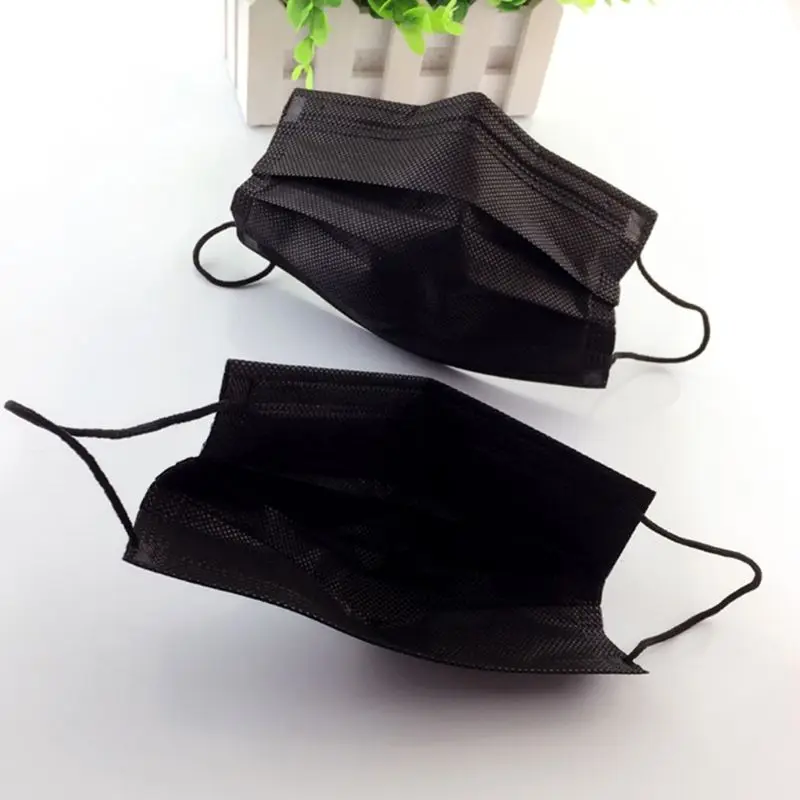 1 шт одноразовые нетканые черный уход за кожей лица маска для полости рта 3 Слои