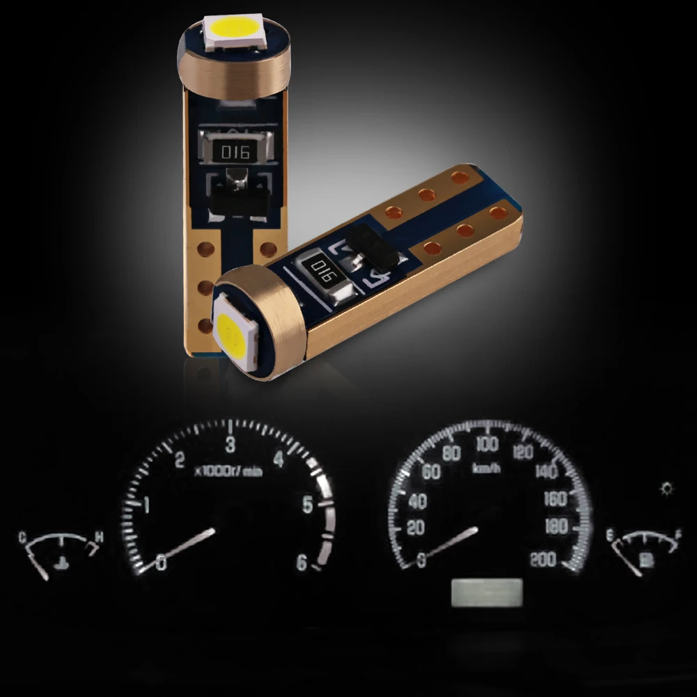 10 шт. Автомобильные светодиодные лампы T5 3030 SMD Canbus|Сигнальная лампа| |