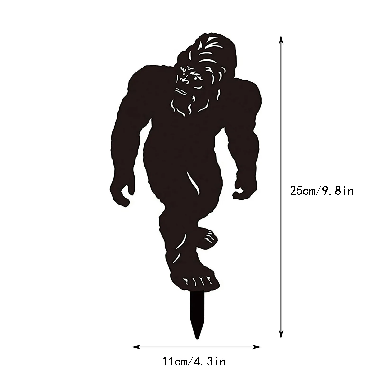 

Simulation Acrylic Chimpanzee Silhouette Hollow Acrylic Decorative Plaque Lawn Creative Animal Decoration #W
