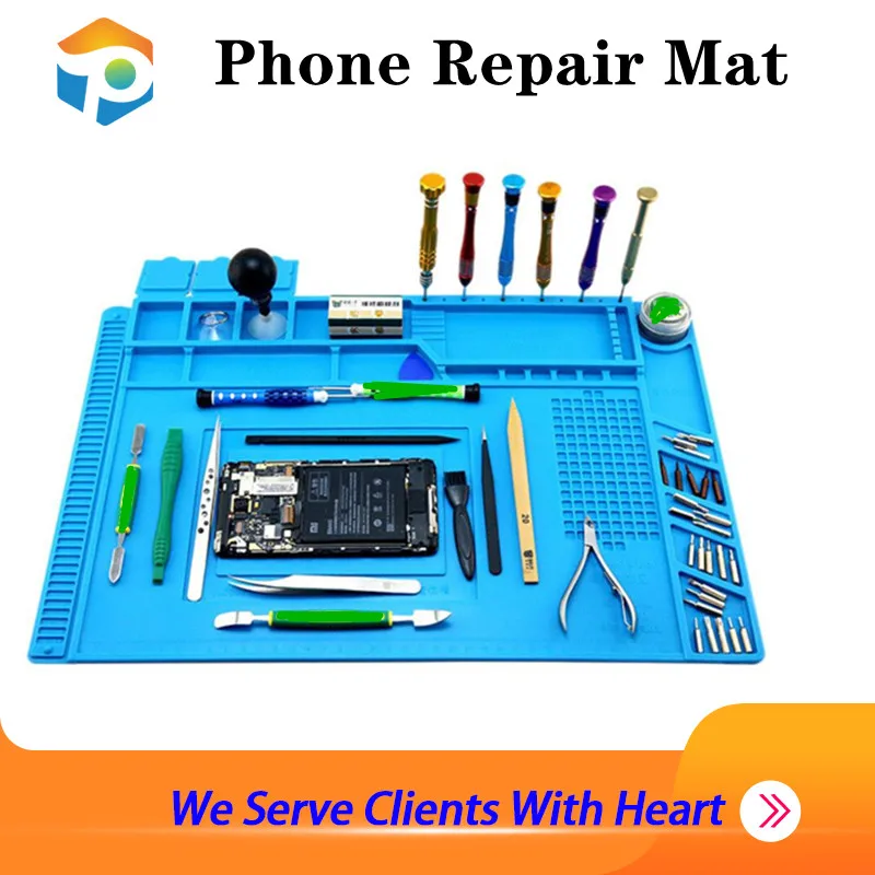 

Mobile Phone Soldering Station Iron Phone PC Computer Repair Mat Magnetic Heat Insulation Silicone Pad Desk Platform