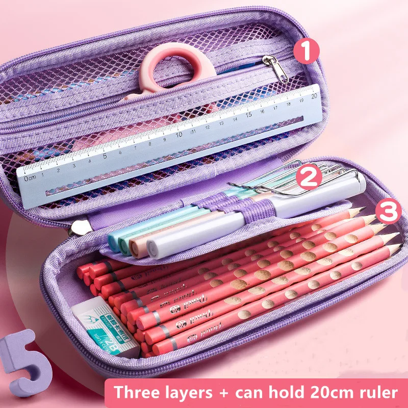 Милый 3D-чехол для карандашей EVA с единорогом мультяшный пенал канцелярских