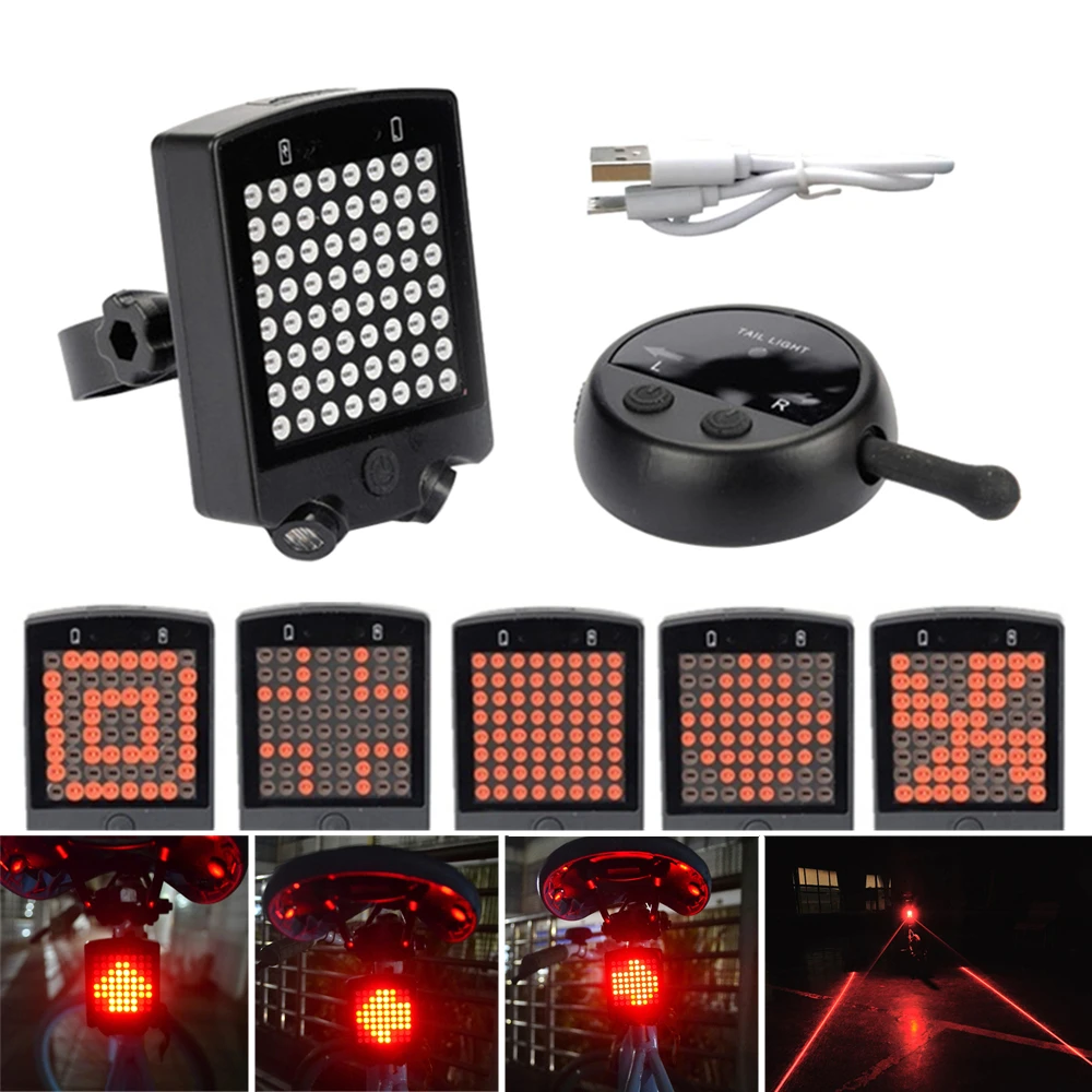 64 светодиодный беспроводной лазерный указатель поворота велосипедный задний