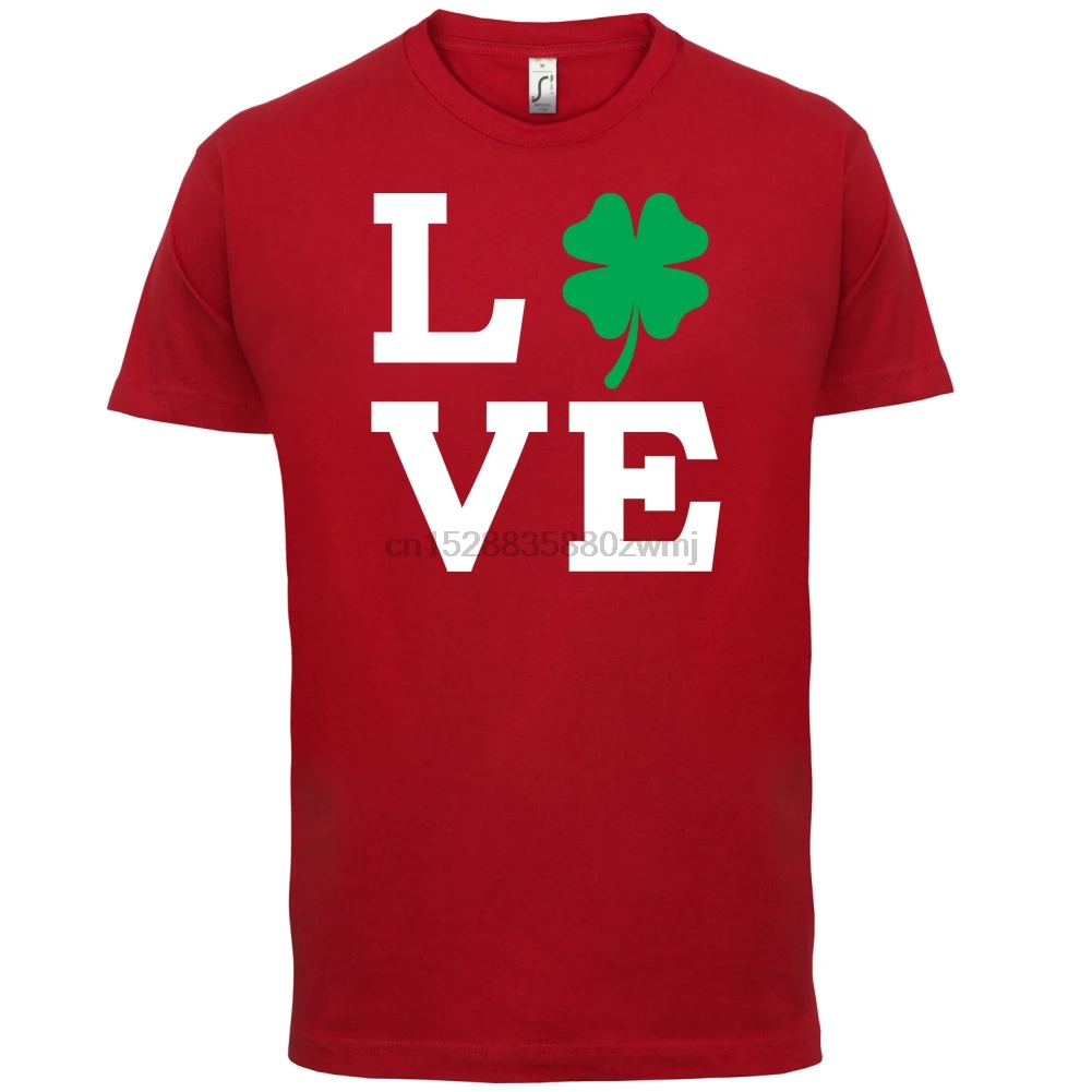 

Clover Love T-Shirt - Funny Luck Lucky Paddy IrishPrint T Shirt Mens Short Sleeve Hot Fashion Classic