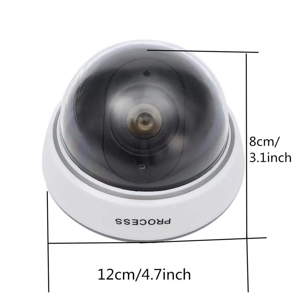 

Dummy Dome CCTV Camera Outdoor Indoor Fake CCTV Security Camera Hemispherical Flashing LED Simulation Camera