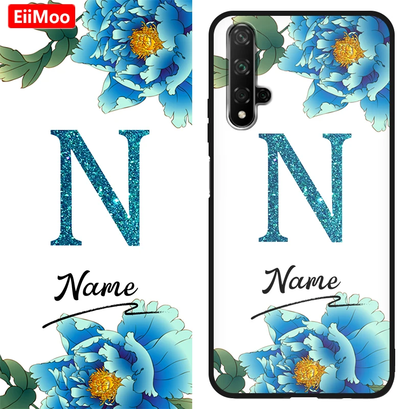 Чехол для телефона EiiMoo с индивидуальным именем и надписью Huawei Honor X10 V 30 20 10 9 Pro Plus
