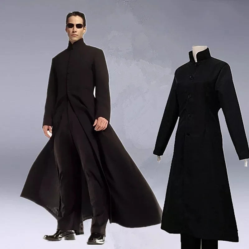 

Matrix Cosplay Customised Black Cosplay Costume Neo Trench Coat Only Coat cosplay Costume For Women Men Halloween Party