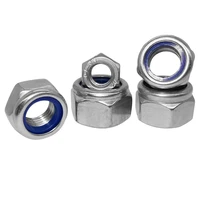 nylon lock nuts m2 m2 5 m3 m4 m5 m6 m8 m10 m12 m14 m16 m20 m24 m27 m30 nuts 304stainless steel for mechinal use nylon jam nuts