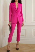 2 pcs fuchsia women suits business pantsuits office formal ladies work wear blazer outfit pantsuit custom made