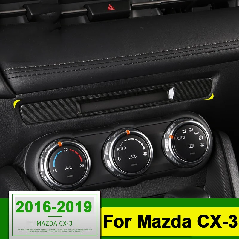 ABS Car Center Console Air Condition Panel Cover Trim Decoration Stickers For Mazda CX3 CX-3 2016 2017 2018 2019 Accessories | Автомобили