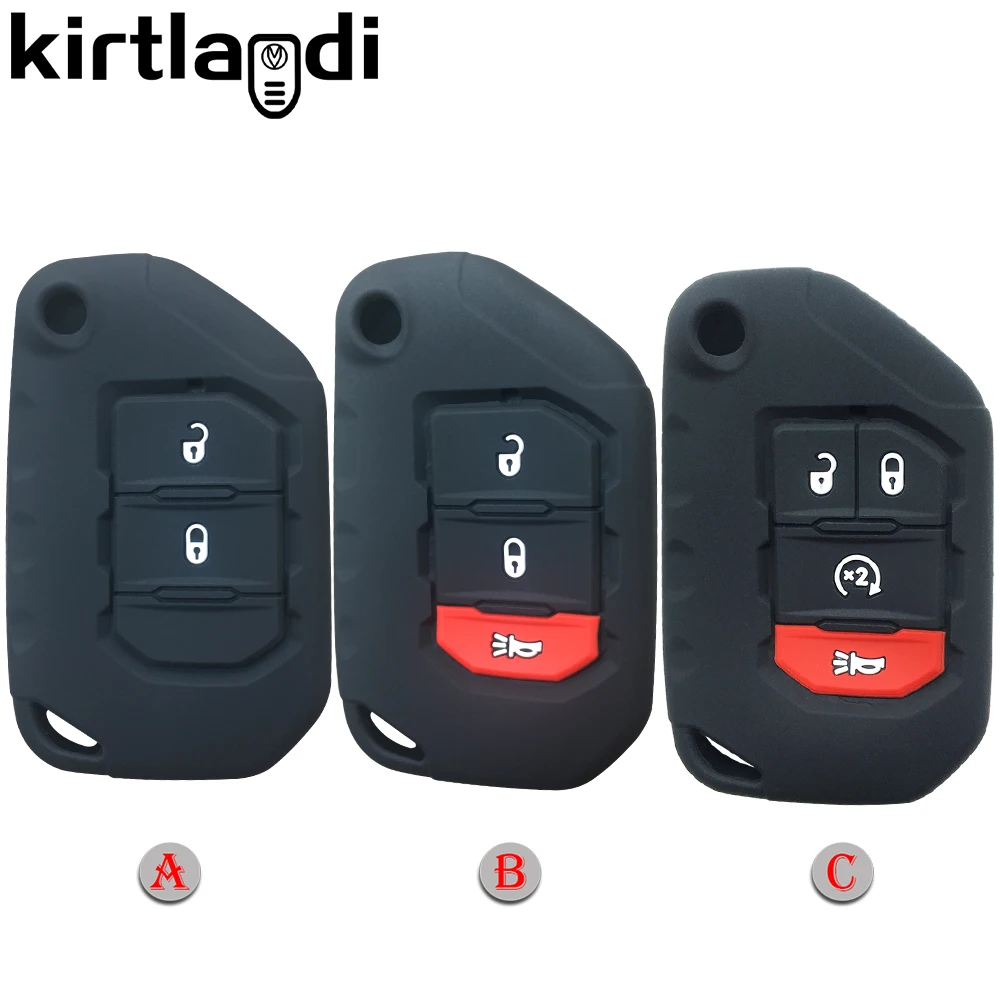 

Силиконовый чехол для ключа, чехол для JEEP Grand Cherokee, Гладиатор, Wrangler, JT, JLU, TJ, JL, Renegade, держатель с компасом, брелок без ключа