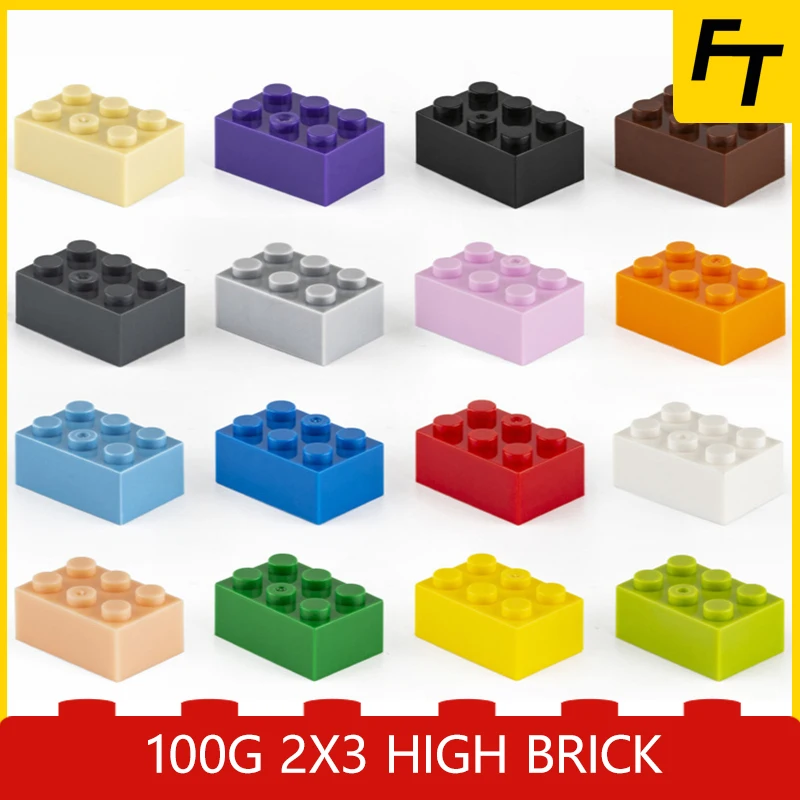 100 г мелкие частицы 3002 высокий кирпич 2x3 DIY строительный блок совместимый с