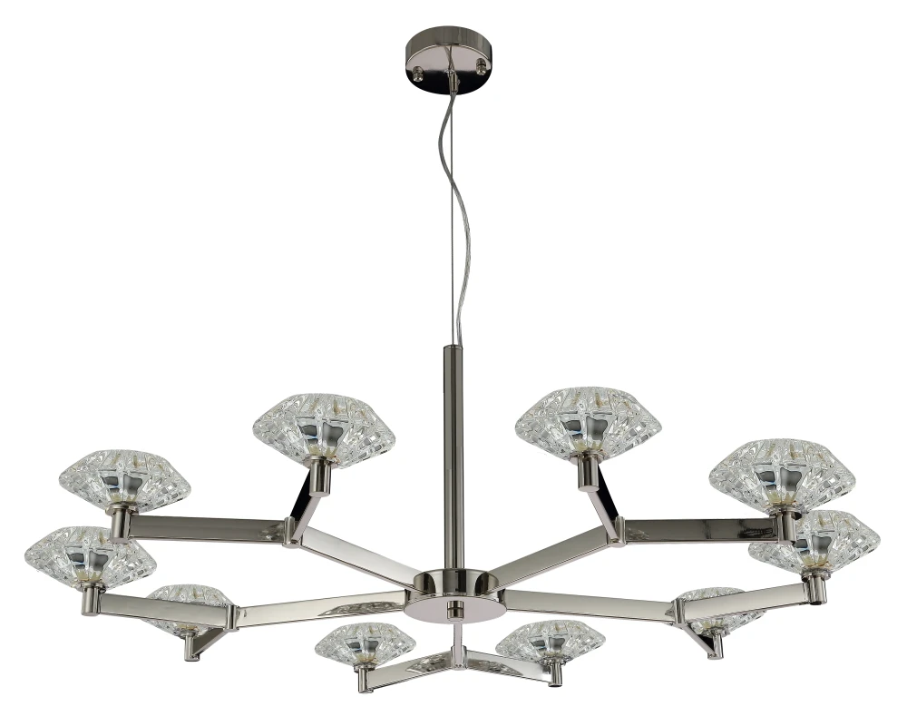 Светильник потолочный Crystal Lux REBECA, REBECA SP10 NICKEL, 400W, G9