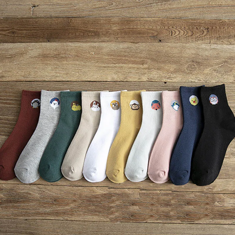 Необычные забавные носки хлопковые разные милые женские Носки с рисунком