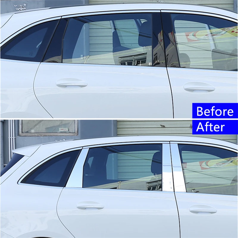 Серебряные украшения для стайлинга автомобиля окно BC столб блестки декоративные