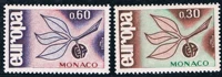 2pcsset new monaco post stamp 1965 europa sculpture stamps mnh