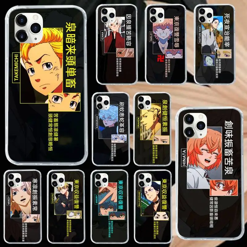 

anime Tokyo Revengers Phone Case Transparent soft For iphone 5 5s 5c se 6 6s 7 8 11 12 plus mini x xs xr pro max