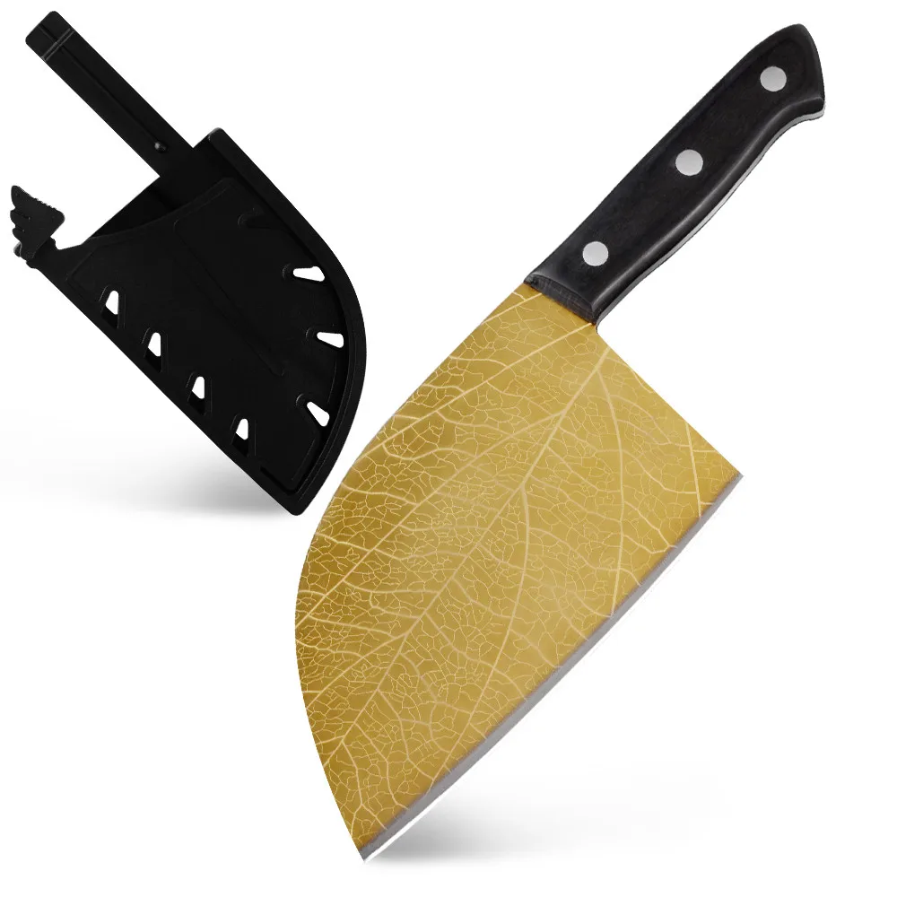 Нож из нержавеющей стали 7cr17 в виде листьев дамасской вены нож для кемпинга