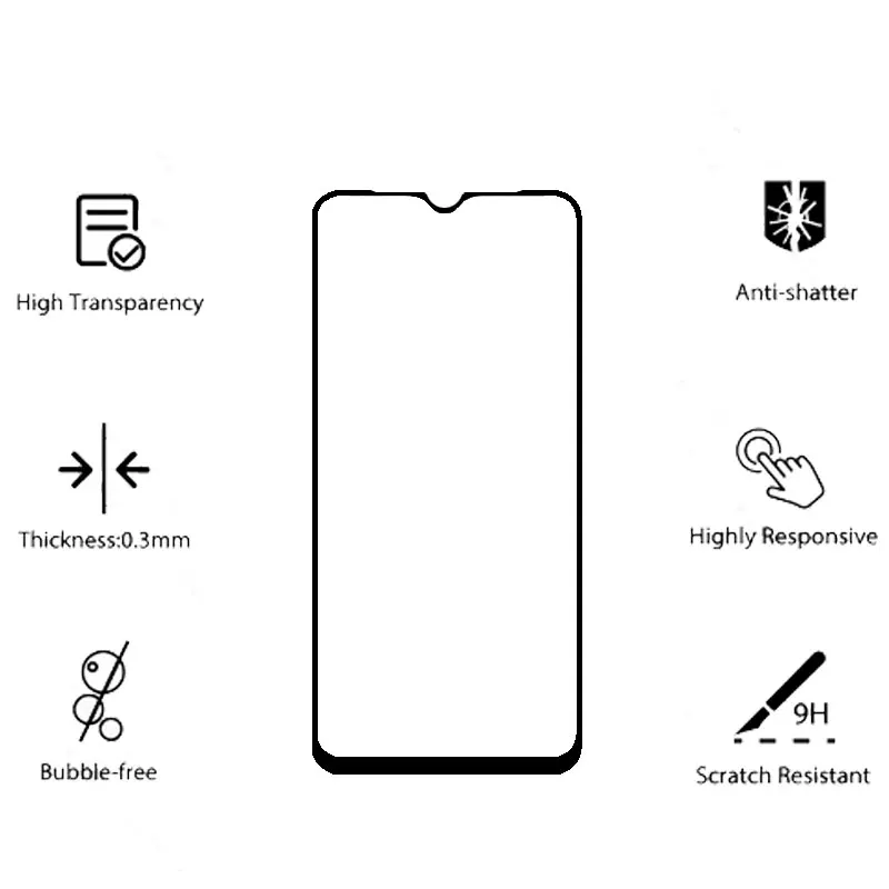 Защитная стеклянная пленка для ZTE Blade V30 Vita 8030 закаленное стекло полного экрана