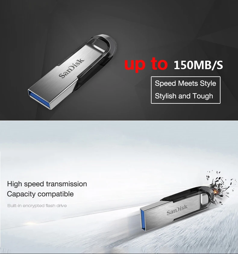 Двойной Флеш-накопитель SanDisk USB флэш-накопитель 16 Гб оперативной памяти, 32 Гб встроенной памяти, 64 ГБ 128 г 256 CZ73 150 МБ/с. USB 3,0 Ультра талант memoria ручка диск для хранения данных флеш U диска