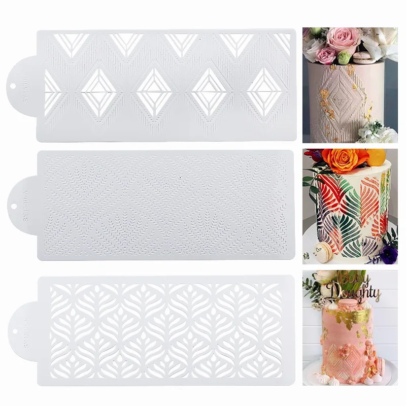 

1Pcs Pattern Cake Stencil Plastic Lace Cake Boder Stencils Template DIY Drawing Shape Cake Decorating Tool Bakeware