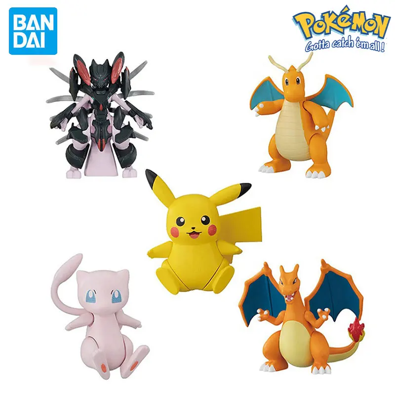 

Фигурка покемона Bandai Gashapon, фигурка Mewtwo Strike Back, Charizard Dragonite Mew Pikachu, фигурки героев, милые игрушки для детей