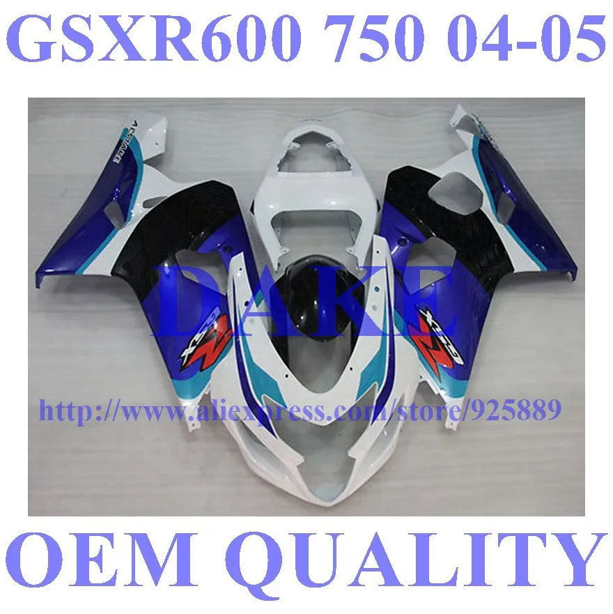 

Injection Mold Fairing Kit For SUZUKI Blue Black GSXR600 750 04 05 GSXR600 750 2004 2005 GSXR600 GSXR750 04 05 GSXR600 750 K4 DA