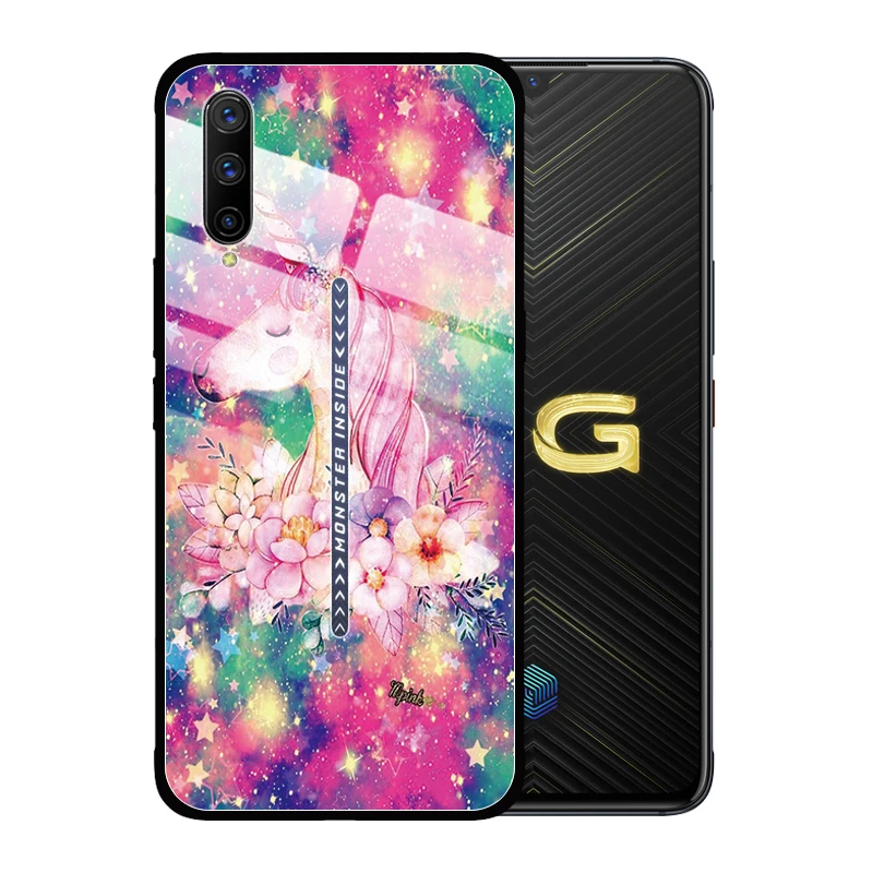Милый единорог мультфильм милый закаленное Стекло чехол Чехол для VIVO Z5X Z5 Z3 Z3i Z1 Z1i