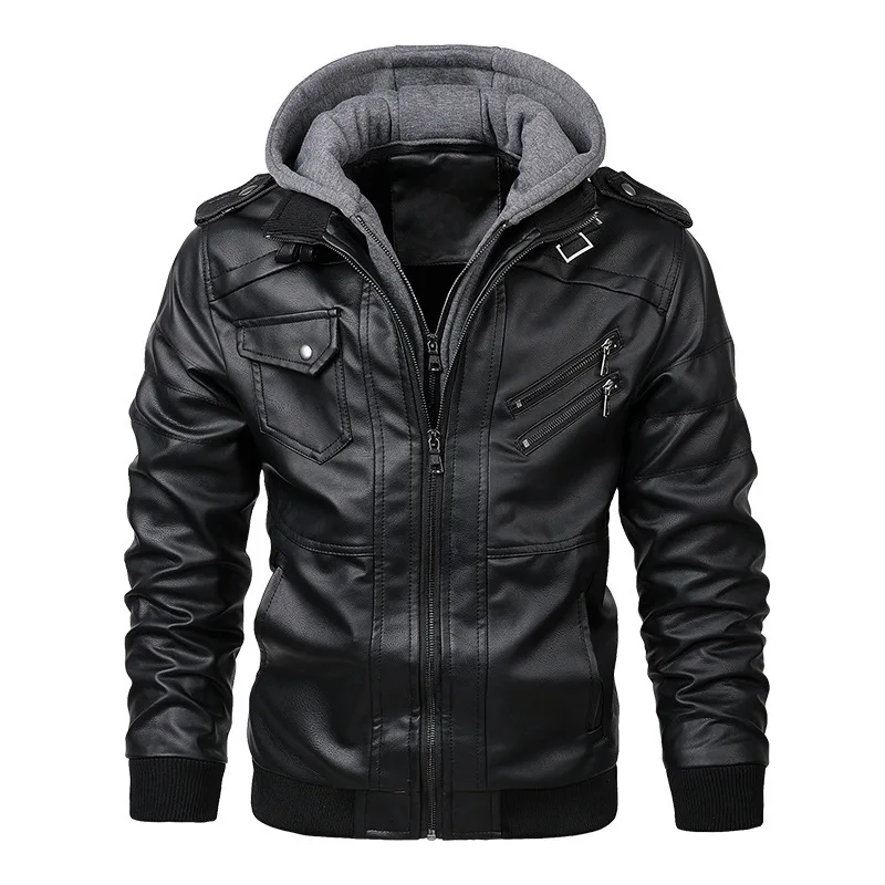 

Осенне-зимняя мужская куртка, мотоциклетная теплая куртка для верховой езды, большая приталенная куртка, модная куртка с двойной молнией и ...