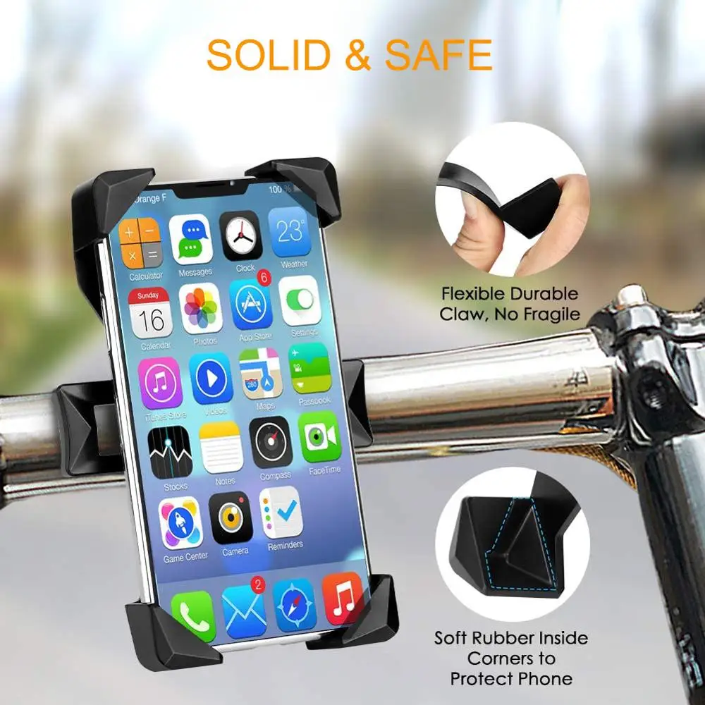 untoom bicycle phone holder universal motorcycle handlebar phone holder stand for iphone samsung gps bike cellphone holder mount free global shipping