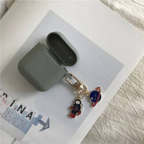 13 Космический астронавт, космонавт силиконовый чехол для Airpods 1 2 аксессуары чехол Защитный чехол Сумка Коробка Чехол для наушников брелок - Цвет: 13