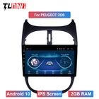 GPS Авторадио IPS сенсорный экран автомобильное радио аудио 9 дюймов Android 10 для Peugeot 206 2000-2016