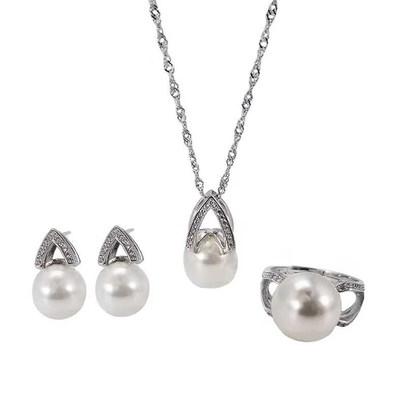 MADALENA SARARA S925 веревочная цепочка 9-10 мм с пресноводным жемчугом женский комплект