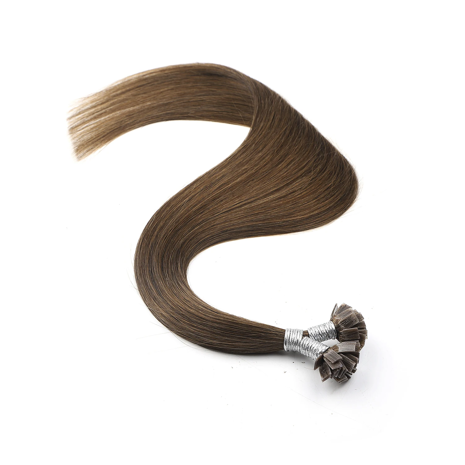 

BILY Black Brown Flat Tip Human Hair Extensions 22'' 26'' Machine Remy Pre Bonded Keratin Capsules Fusion Natural Human Hair