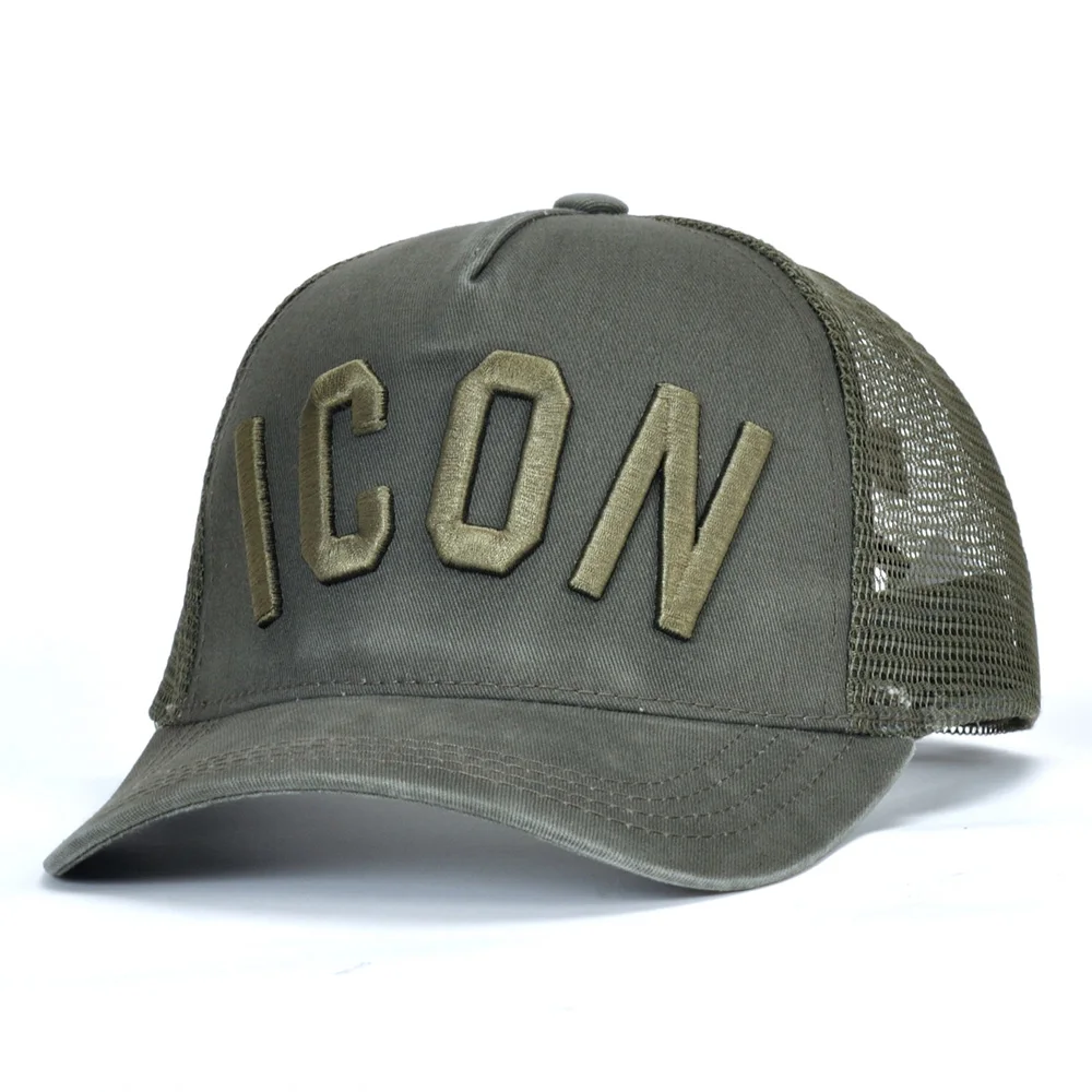 

DSQICOND2 Maple Leaf Mesh Baseball Cap DSQ2 Letters High Quality 2021 Cap Custom Design ICON Logo Cap Bonnet Homme Dad Hat