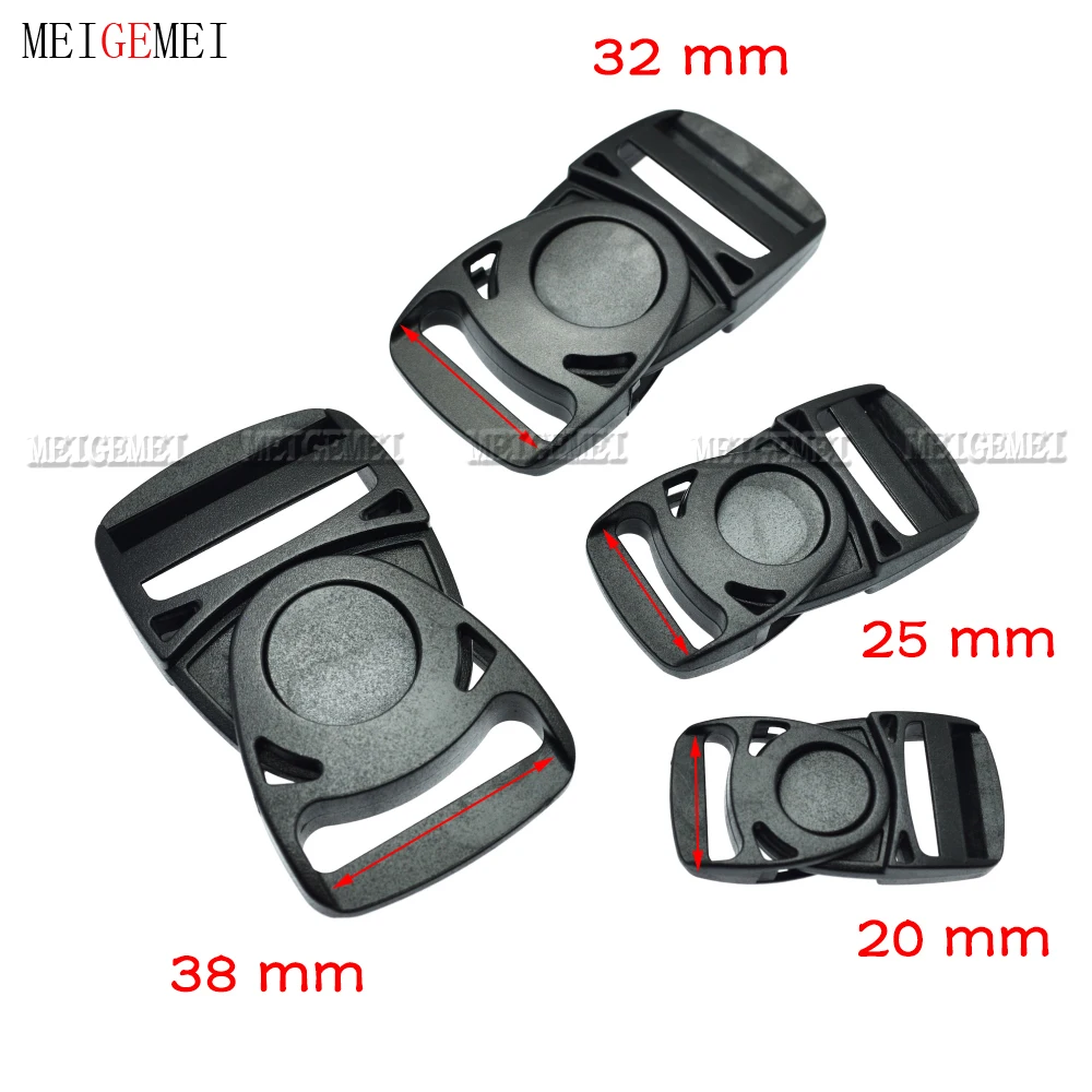 

1pcs Plastic Side Release Center Buckles Swing Head Swivel style Backpack Straps Webbing 20mm 25mm 32mm 38mm