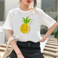 women t shirt female cartoon pineapple print tshirt harajuku summer short sleeve graphic tshirt o neck women white tshirt