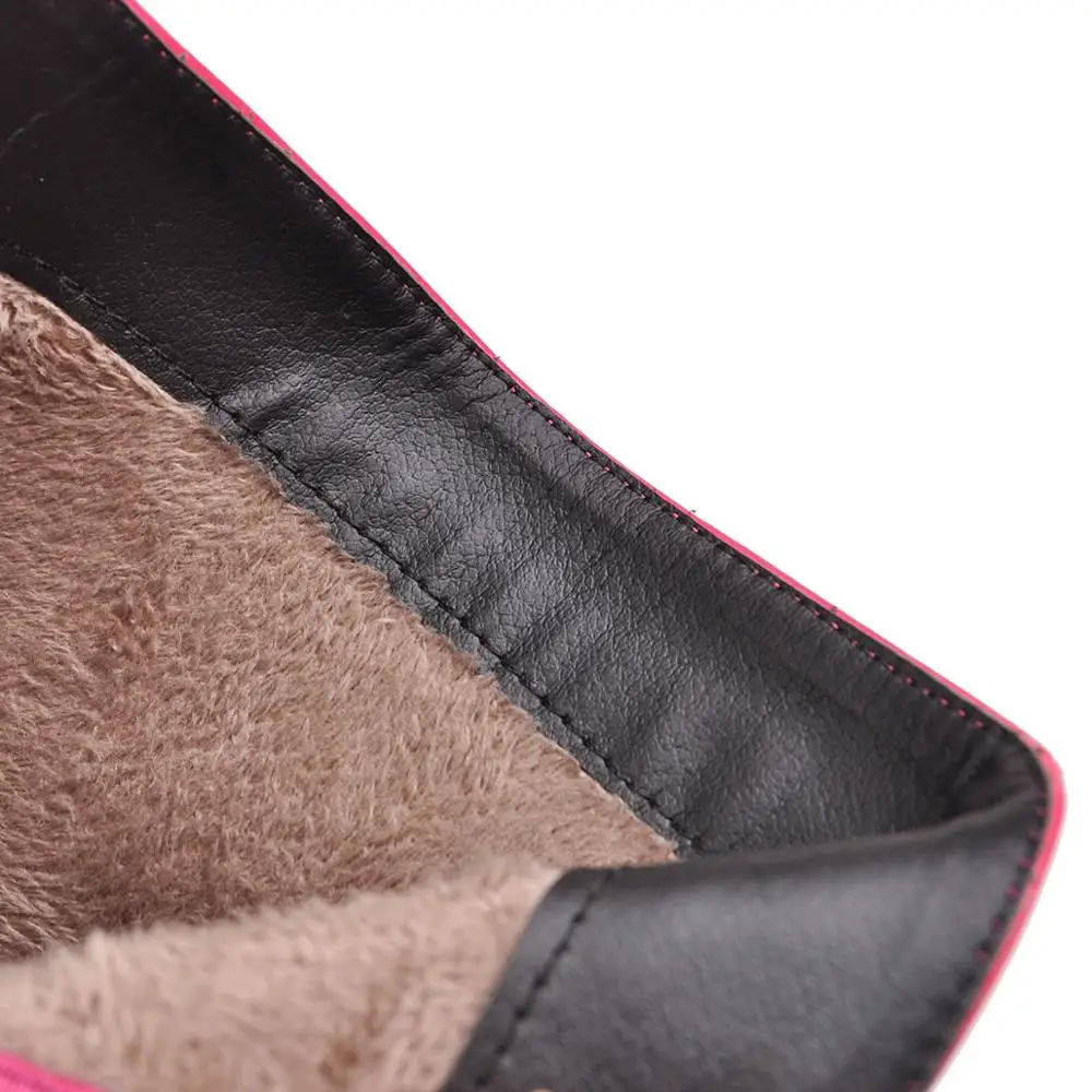 

Autumn Winter High Heels Square Toe Ankle Boots for Women Fashion Patent Leather Shoes Woman Zip Motorcycle Booties Mujer 35-48