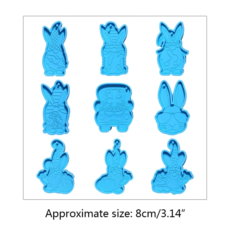 

DIY Crafts Jewelry Pendant Casting Tool Epoxy Resin Mold Easter Keychain Silicone Mould
