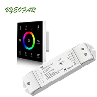 new touch panel led rgbw strip controller 100v 240v 4 zones 2 4ghz rf remote 5a 4 channel wireless receiver rgb string tape use