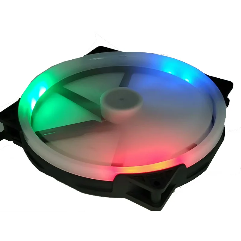 20 см большой вентилятор RGB круглый светодиодный вентилятор автоматически переключается бесшумный вентилятор для компьютера чехол 20025 вентилятор RGB 12 В molex 4-контактный Вентилятор охлаждения