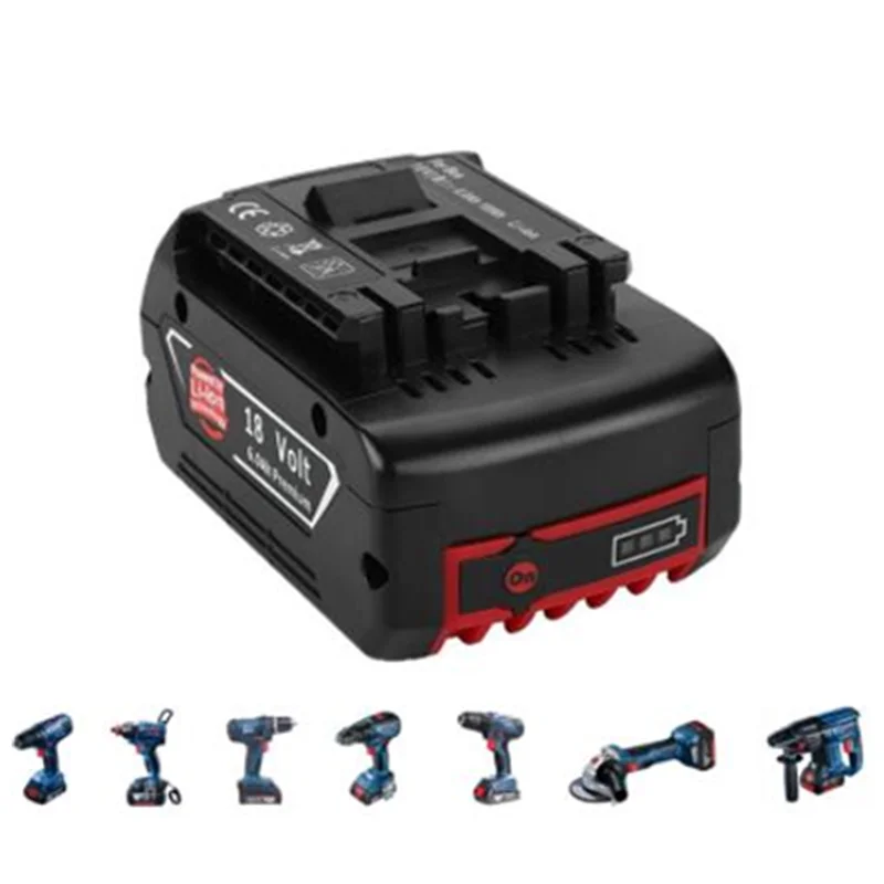 18V6.0A перезаряжаемая литий-ионная батарея для Bosch 18V Power Tool резервная 6000mah