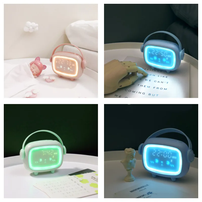 

Светодиодный ночсветильник Будильник Детский мультяшный креативный зарядный подарок на день рождения дисплей светящийся Календарь Темпе...