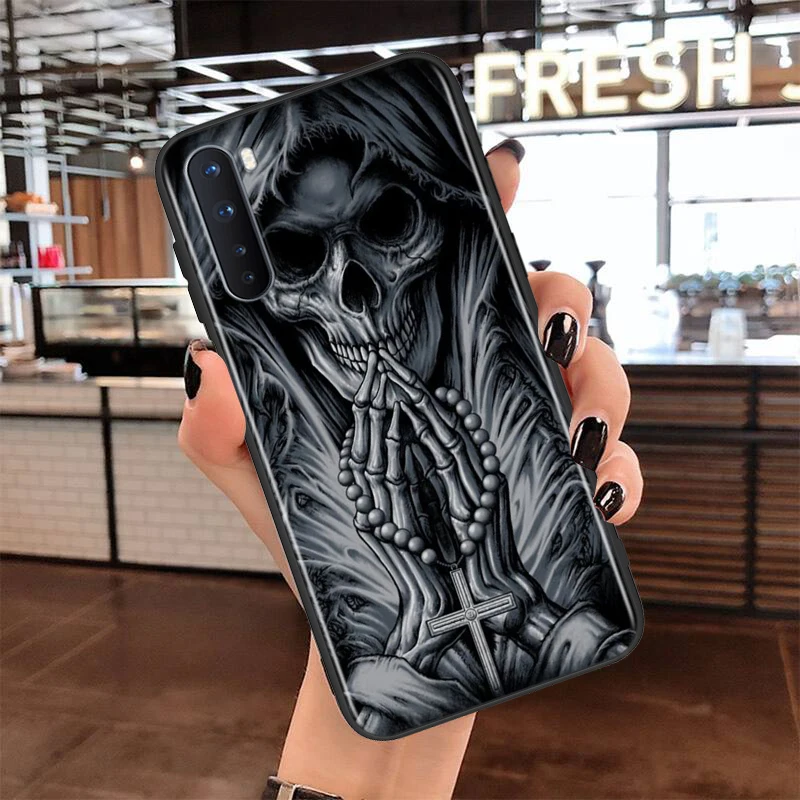 

Soft TPU Cover Grim Reaper Skull for OnePlus Nord N100 N10 8T 8 7T 7 6T 6 5T Pro Black Phone Case