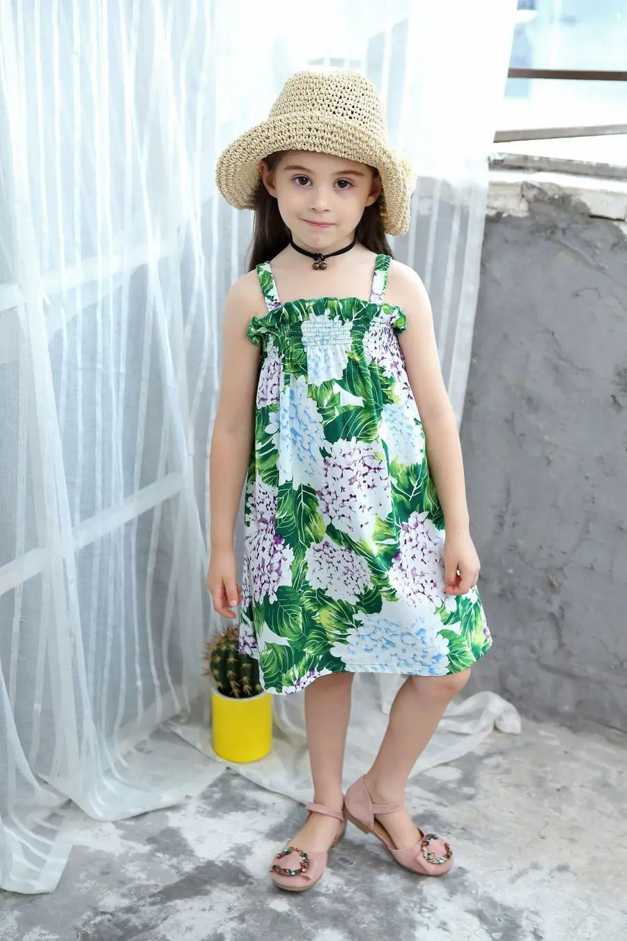 Платье для девочек милая одежда От 2 до 9 лет детское Повседневное платье с