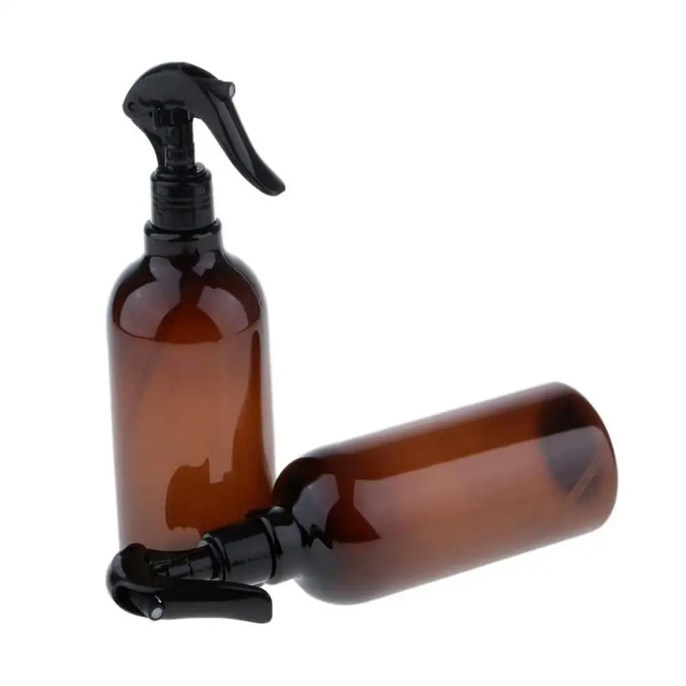 Пустые янтарные бутылки с туманом 500 мл большая крышка масло для эфирной очистки