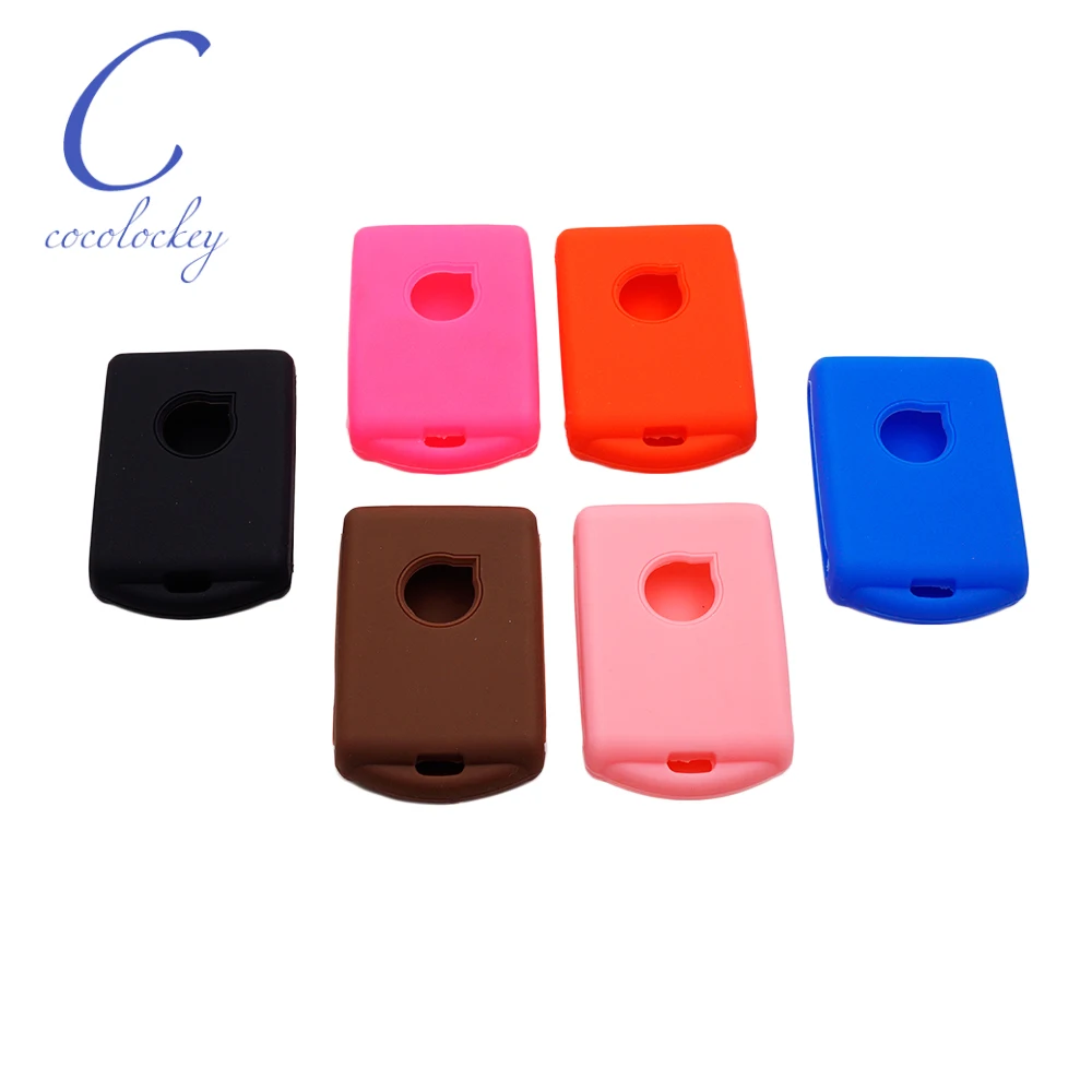 Cocolockey 4 кнопки силиконовый автомобильный резиновый чехол для ключей оболочка Fob