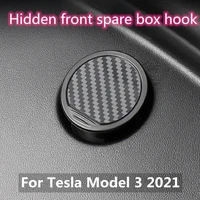 for tesla model 3 2021 front engine luggage room storage hook concealed trunk box hook car interior accessories decoration