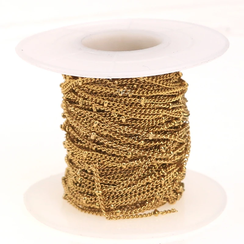 2 м трубка из нержавеющей стали зажим для кабеля бисера цепочка бусин сделай сам