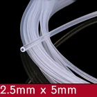 Прозрачный резиновый шланг Гибкая силиконовая труба ID 2,5 мм x 5 мм OD для пищевых продуктов, нетоксичный резиновый шланг для питьевой воды, мягкая трубка для соединения молока, пива